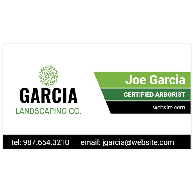 landscaping business cards with qr code 1