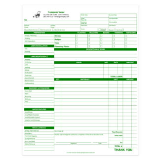 Custom Landscaping Invoices
